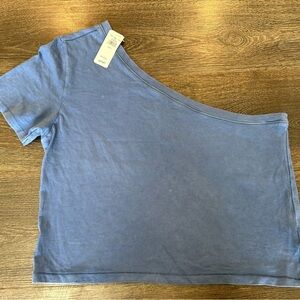 Aerie One Shoulder Blue Tee